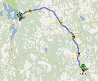 Route nach Kittilä